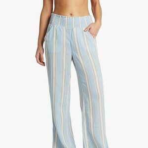 Billabong Blue and White Textured Pants